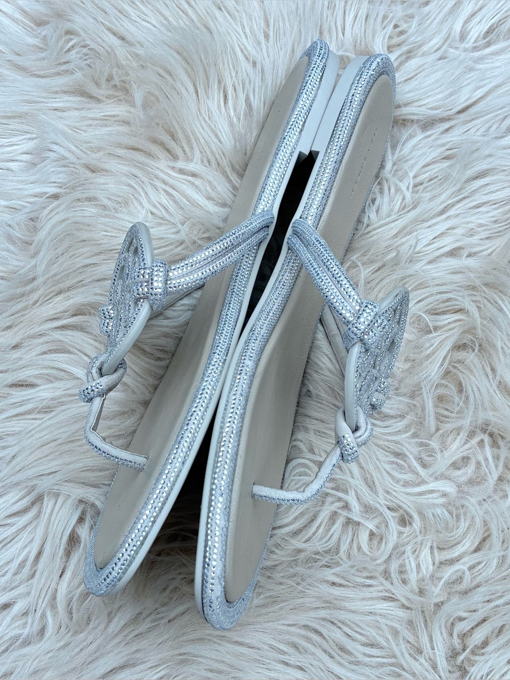 Tory Burch NWOT Miller Knotted Pave Sandals Women’s Sz 12 - Picture 7 of 9